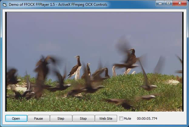 Screenshot of Simple Video Player Demo - ActiveX FFmpeg OCX Controls